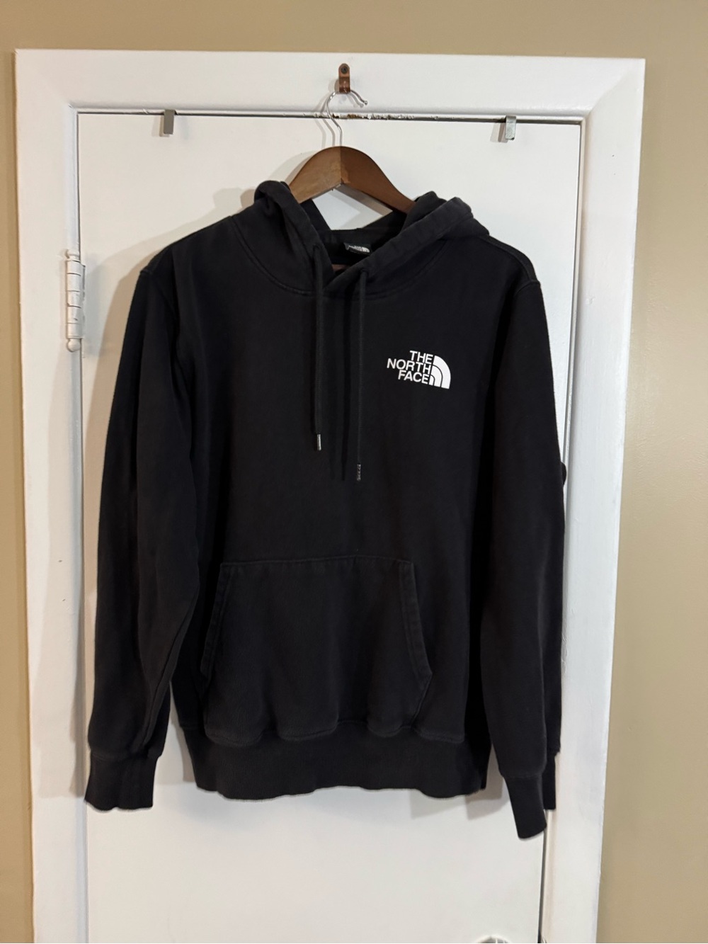 The North Face Black Pullover Hoodie with White Logo